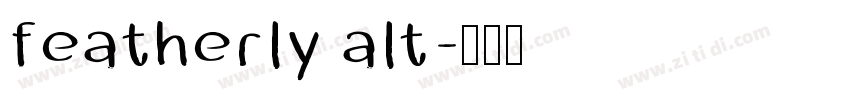 featherly alt字体转换